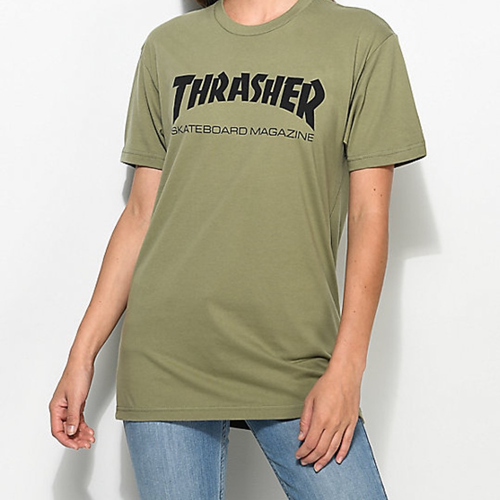 Thrasher Olive Short Sleeve Tee